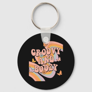 Porte-clés Fête de Fiançailles Groovy et Alcoolisée Arc-en-Ci