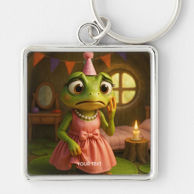Porte-clés Fête de fille grenouille mignonne fantastique (Devant)