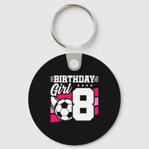 Porte-clés Fête de football de 8 ans 8e anniversaire fille