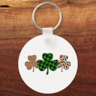 Porte-clés Fête de la Saint-Patrick Chanceux Irlandais Vert C