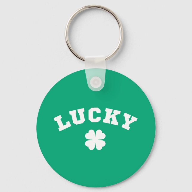 Porte-clés Fête de la Saint-Patrick Lucky Clover (Recto)