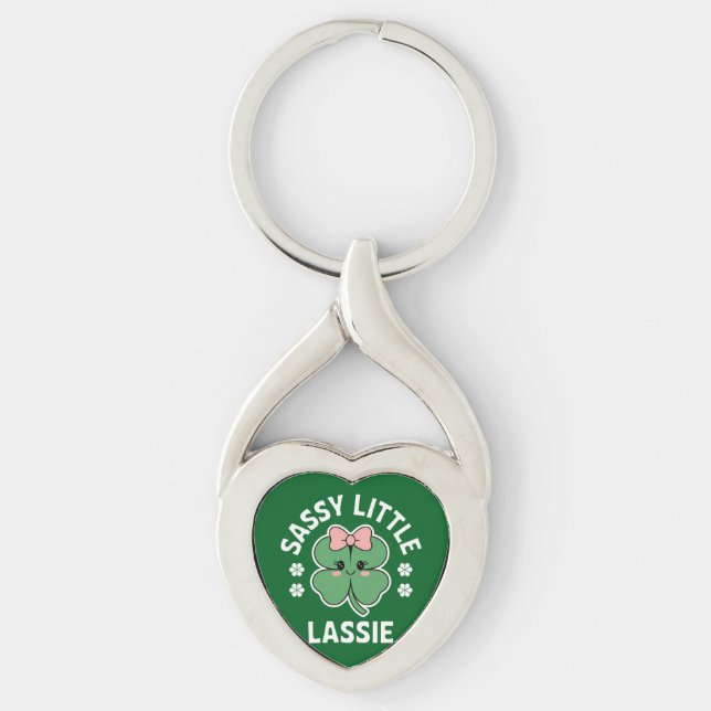 Porte-clés Fête de la Saint-Patrick Petite Fille Sassy Enfant (Devant)