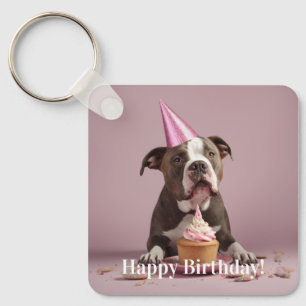 Porte-clés Fête de l'anniversaire de Pit Bull