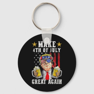 Porte-clés Fête de l'Indépendance de Trump Faire 4 juillet Gr