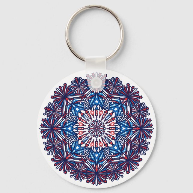 Porte-clés Fête de l'indépendance des États-Unis (Recto)