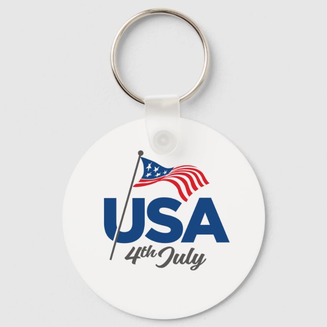 Porte-clés Fête de l'Indépendance des USA (Recto)