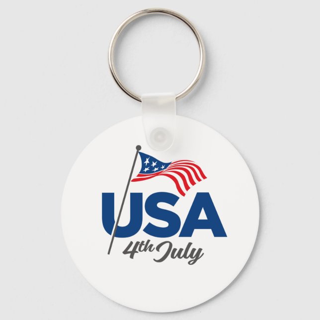 Porte-clés Fête de l'Indépendance des USA (Recto)