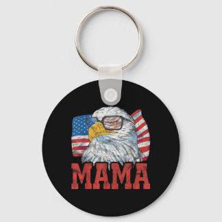 Porte-clés Fête de l'Indépendance du 4 juillet MAMA Drapeau U