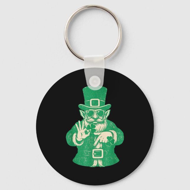 Porte-clés Fête de Patrick, Leprechauns Drôle 6 Cadeau Meme H (Recto)