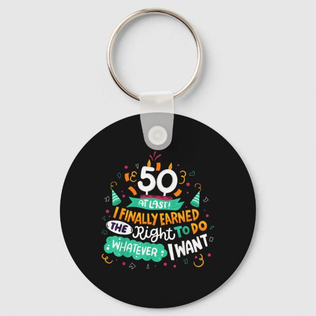 Porte-clés Fête des 50 ans drôle Age 50 Citation drôle (Recto)