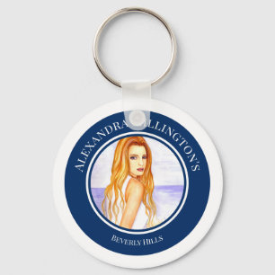 Porte-clés Fête des mariées Blonde Coiffeuse sur le Beach Cir