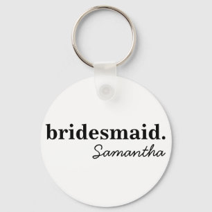 Porte-clés Fête des mariées moderne personnalisée Bridesmaid