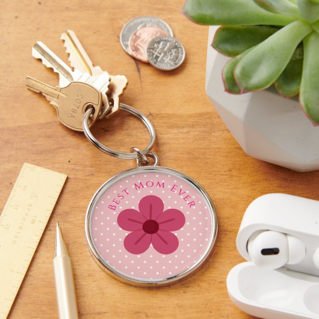 Porte-clés Fête des Mères, Meilleure Maman, Élégant,Simple,Te (Bureau)