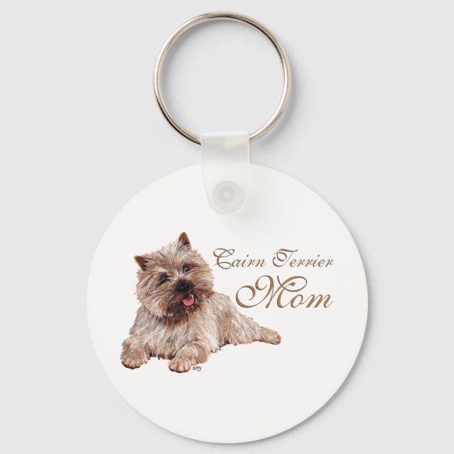 Porte-clés Fête des mères Terrier de Cairn Brun (Recto)