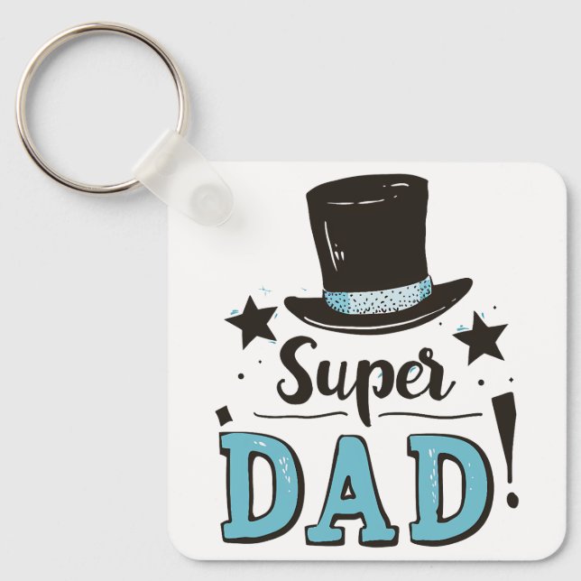 Porte-clés Fête des pères - Fête de Super Papa (Recto)