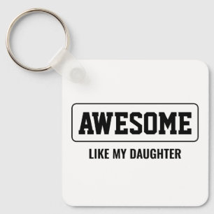 Porte-clés Fête des pères Minimaliste AWESOME COMME MA FILLE
