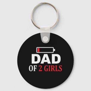 Porte-clés Fête des pères Papa De 2 Filles