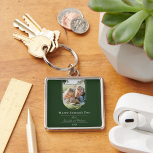 Porte-clés Fête des pères photo Arch moderne   Emerald Green