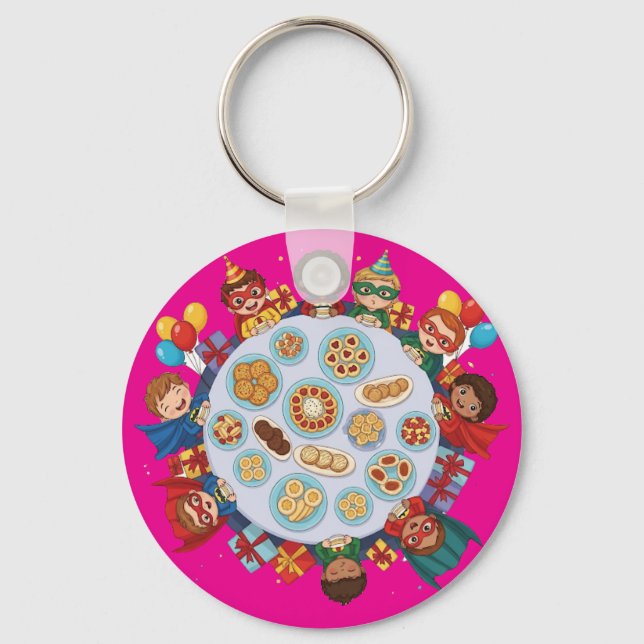 Porte-clés Fête du costume de superhéros pour enfants (Recto)