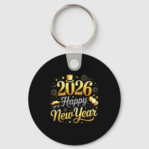 Porte-clés Fête du Nouvel An 2026 Ballon Drôle Famille Tapis