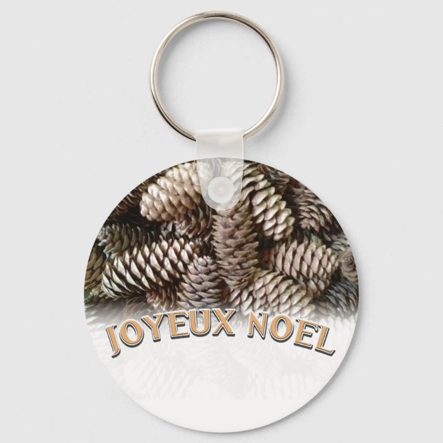 Porte-clés Fête Joyeux Noel Pine Cone (Recto)
