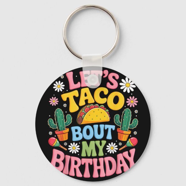 Porte-clés Fête mexicaine cinco de mayo, parlons taco (Recto)