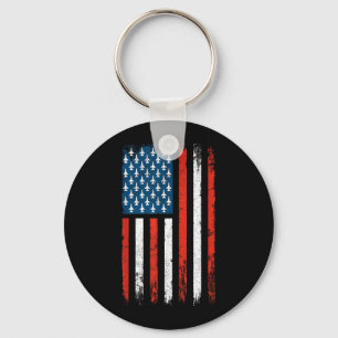 Porte-clés Fête patriotique du 4 juillet Drapeau américain In