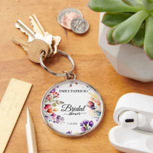 Porte-clés Fête prénuptiale florale colorée