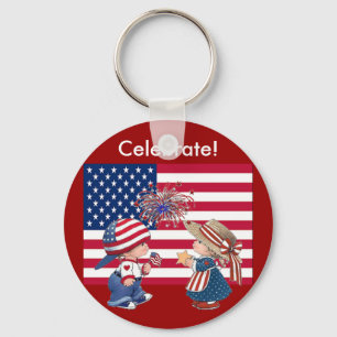 Porte-clés Fêter le drapeau américain