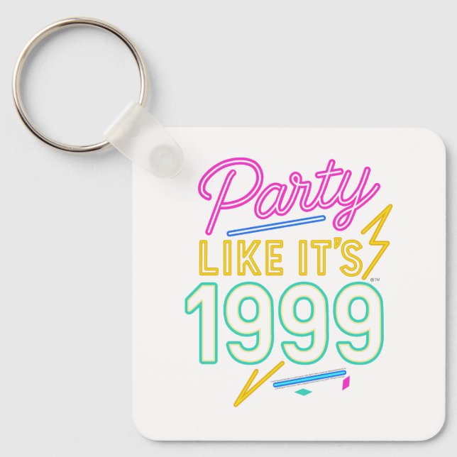 Porte-clés Fêtez comme si c'était 1999®™ – Tension néon (Recto)