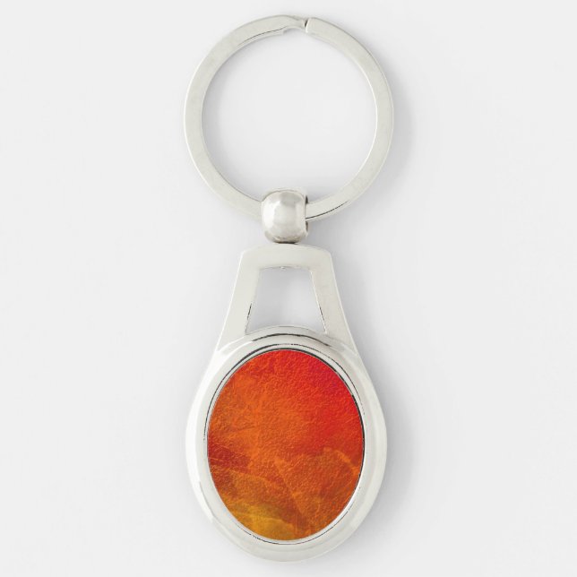 Porte-clés Feu - Art abstrait rouge jaune orange profond (Devant)