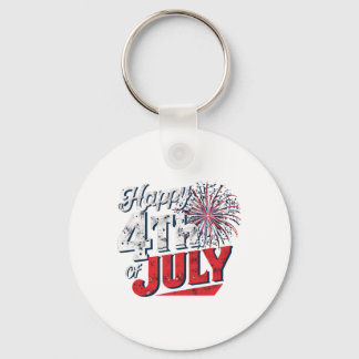 Porte-clés Feu d'artifice de l'indépendance 4 juillet américa