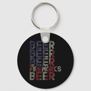 Porte-clés Feu de bière Retro 4 juillet Parade de fête Dragon