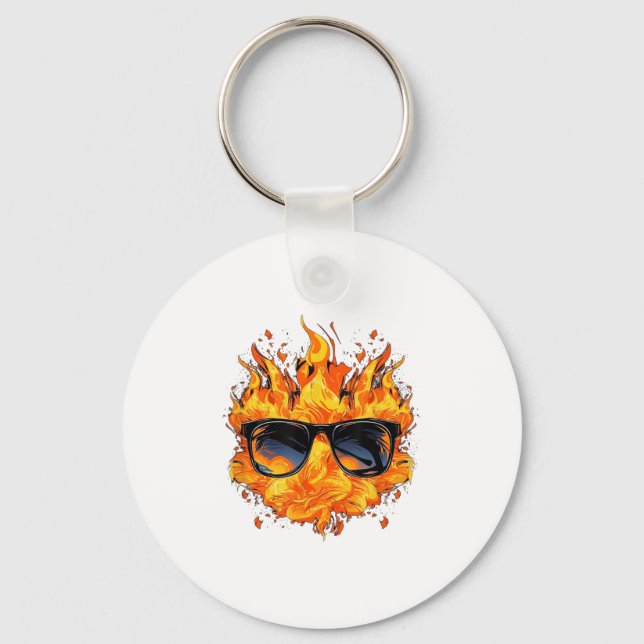 Porte-clés Feu et flammes cool Gles _1  (Recto)