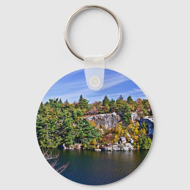 Porte-clés Feuillage d'automne autour du lac Minnewaska (Recto)