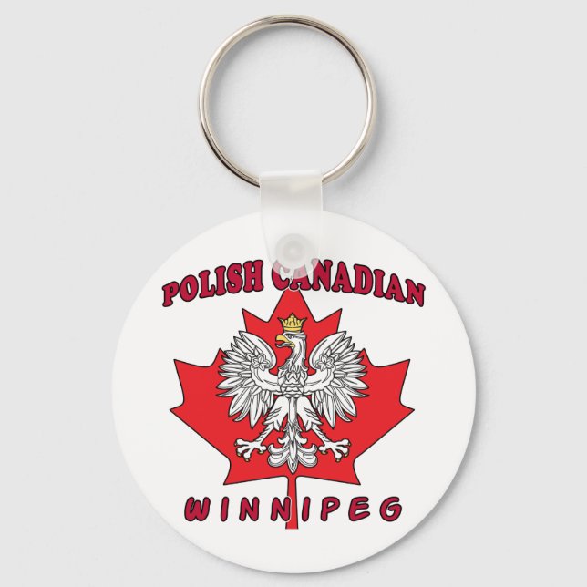Porte-clés Feuille canadienne polonaise de Winnipeg (Recto)