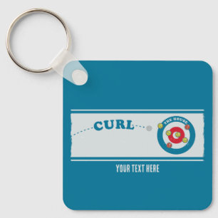 Porte-clés Feuille de curling Pierre de curling
