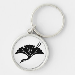 Porte-clés Feuille de ginkgo en forme de grue