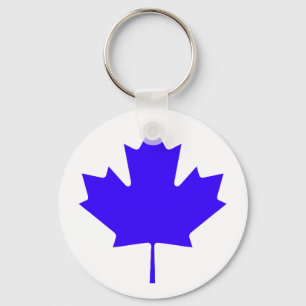 Porte-clés Feuille d'érable BlueTransp les cadeaux de Zazzle