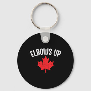 Porte-clés Feuille d'érable les coudes levés Canada drôle de