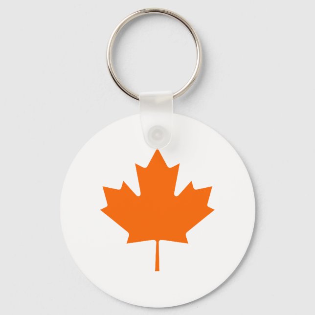 Porte-clés Feuille d'érable OrangeBrTransp les cadeaux de Zaz (Recto)