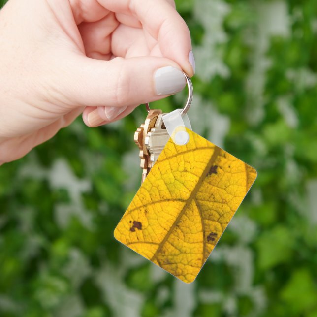 Porte-clés Feuille jaune (main)