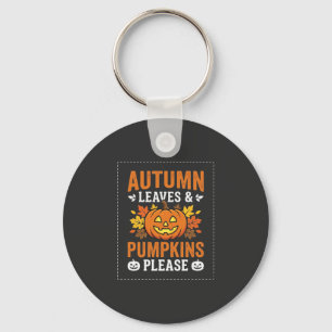 Porte-clés Feuilles d'automne Citrouille Halloween Design