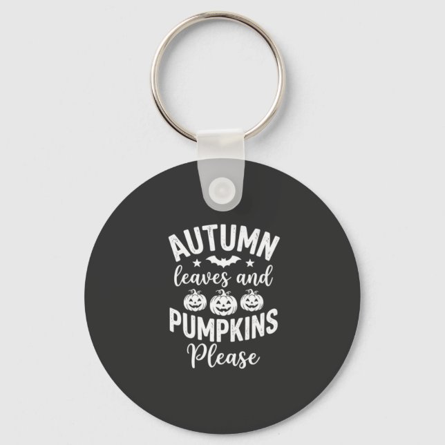 Porte-clés Feuilles d'automne et citrouilles s'il vous plaît_ (Recto)