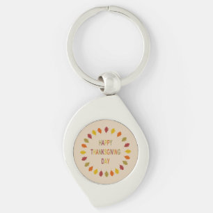 Porte-clés Feuilles de chêne de Thanksgiving
