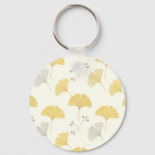 Porte-clés Feuilles de Ginkgo Jaune Éventail Répétition
