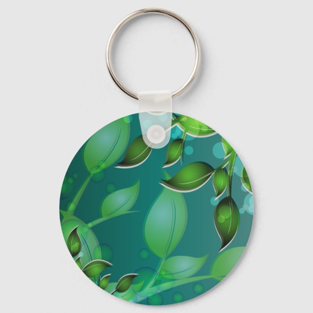 Porte-clés Feuilles de jardin frais (Recto)