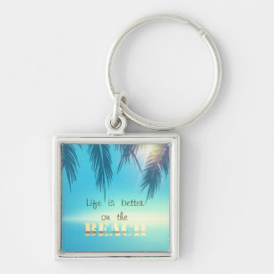 Porte-clés Feuilles de palmier de plage adorables
