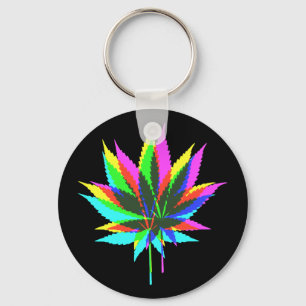 Porte-clés Feuilles Plantes sauvages - couleur néon + vos idé