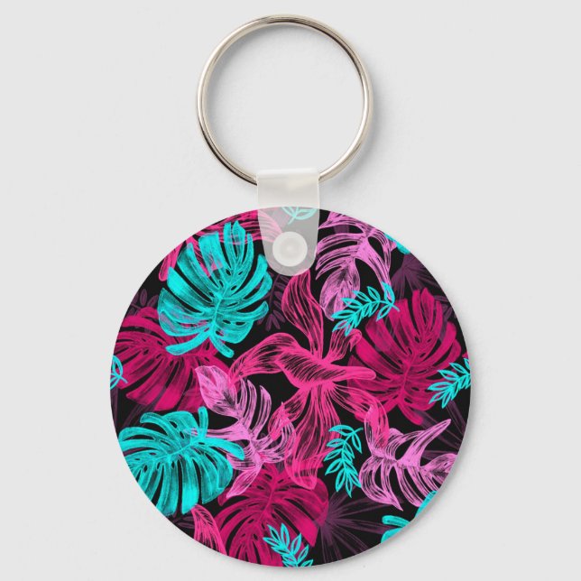 Porte-clés Feuilles tropicaux (Recto)